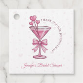 少しだけ夢中 ピンクマティーニ ブライダルシャワー フェイバータグ (正面)