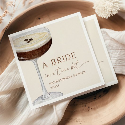 少しのエスプレッソマティーニ ブライダルシャワー スタンダードカクテルナプキン