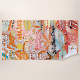 少しの幸せ ビーチタオル