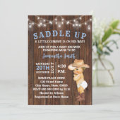 少しの準備を 馬はもうすぐ生まれるよ!ベイビーシャワー 招待状 (スタンド正面)