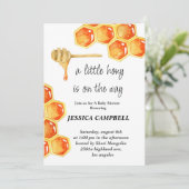少しの蜂蜜がやってくる - ベビーシャワーの招待状 招待状 (スタンド正面)