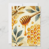 少しの蜂蜜がやってくる - ベビーシャワーの招待状 招待状 (裏面)