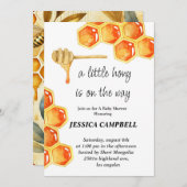少しの蜂蜜がやってくる - ベビーシャワーの招待状 招待状 (正面/裏面)