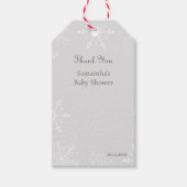 少しの雪の結晶がやって来るよ 赤ちゃんありがとう ギフトタグ (正面)