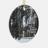 少しの雪 セラミックオーナメント (右)