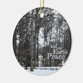 少しの雪 セラミックオーナメント (左)