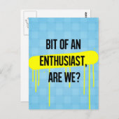 少しは熱狂的な人だな？ ポストカード (正面/裏面)