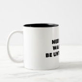 少しも困らないことを望む必要がない ツートーンマグカップ (左)