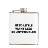 少しも困らないことを望む必要がない フラスク (正面)