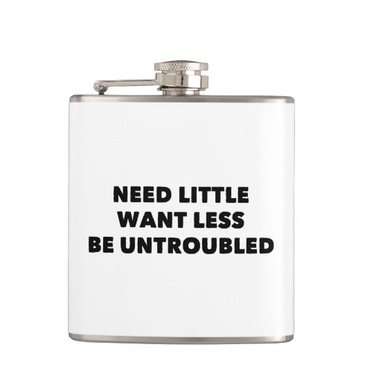 少しも困らないことを望む必要がない フラスク (正面)