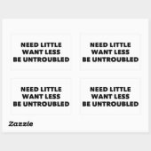 少しも困らないことを望む必要がない 長方形シール (シート)