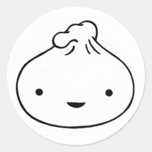 少しゆで団子のステッカー ラウンドシール