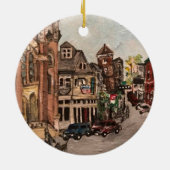 少しイタリア、オーナメントで絵を描くクリーブランド セラミックオーナメント (裏面)