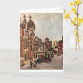 少しイタリア、クリーブランドの絵画の挨拶状 カード (黄色い花)