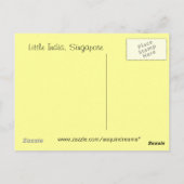 少しインド、シンガポール ポストカード (裏面)