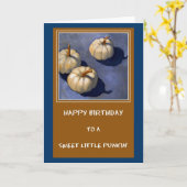 少しカボチャバースデー・カード カード (黄色い花)