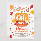少しカボチャ最初誕生日の招待状 招待状 (正面)
