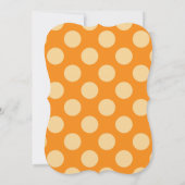 少しカボチャ水玉模様のベビーシャワーの招待状 招待状 (裏面)