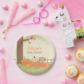 少しカボチャ秋のベビーシャワーのパーティーのプレート ペーパープレート (パーティー)