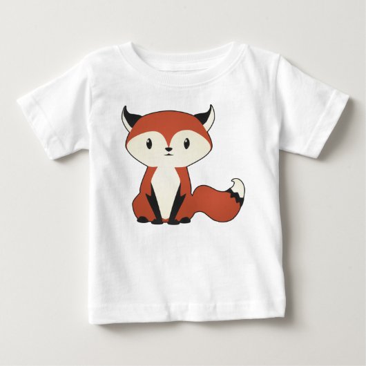少しキツネのベビーのワイシャツ ベビーTシャツ (正面)