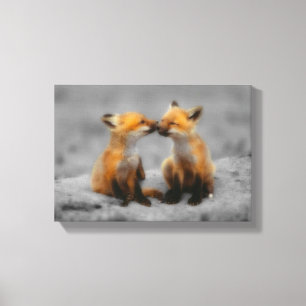 少しキツネ愛 キャンバスプリント