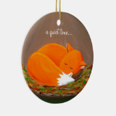 少しキツネ|かわいいPersonalizable セラミックオーナメント (右)