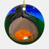 少しキツネ|の森林 セラミックオーナメント (裏面)