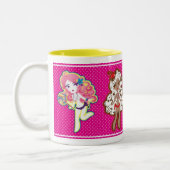 少しキャンデーの女の子 ツートーンマグカップ (左)