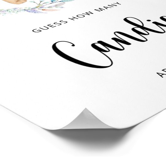 少しクマはキャンディーの数を推測 ポスター (角)