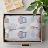 少しクリスマスのフェスティバルのフクロウ 薄葉紙 (ギフト)