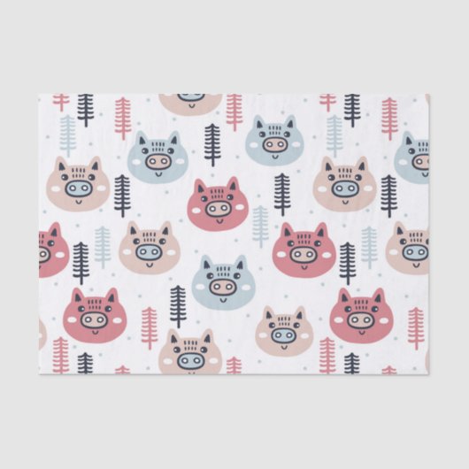 少しクリスマスのフェスティバルPiggies 薄葉紙 (正面)