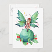 少しクリスマスの妖精の郵便はがき シーズンポストカード (正面/裏面)