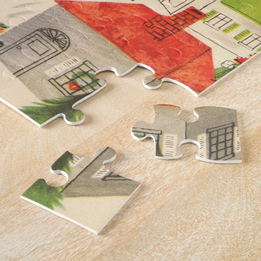 少しクリスマスの村 ジグソーパズル (側面)