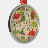少しクリスマスの村 メタルオーナメント (右)