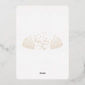 少しクリスマスメリーを過ごす図解入りの、写真付きの 箔招待状 (裏面)