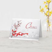 少しクリスマスメリーを過ごす カード (黄色い花)