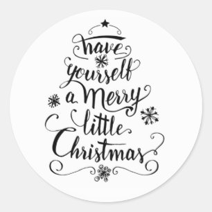 少しクリスマスメリーを過ごす ラウンドシール