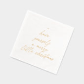 少しクリスマスメリーを過ごす 箔ナプキン (左)