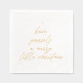 少しクリスマスメリーを過ごす 箔ナプキン (正面)