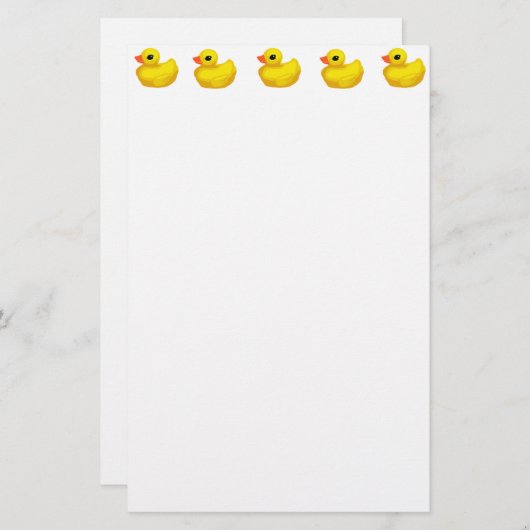 "少しゴム製アヒルちゃん" 便箋 (正面/裏面)