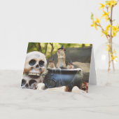 少しシマリスの魔法使いの挨拶状 カード (黄色い花)