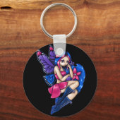 「少しシャイ」キーチェーン キーホルダー (正面)