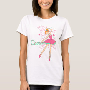 少しジャズ風のバレエダンサー Tシャツ