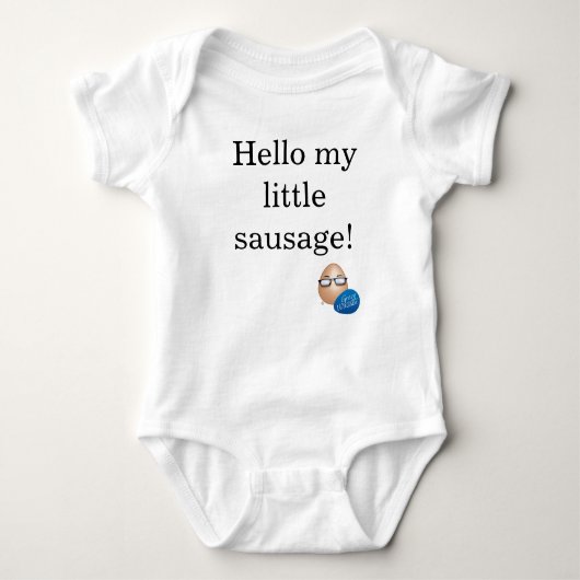 少しソーセージのボディスーツ ベビーボディスーツ (正面)