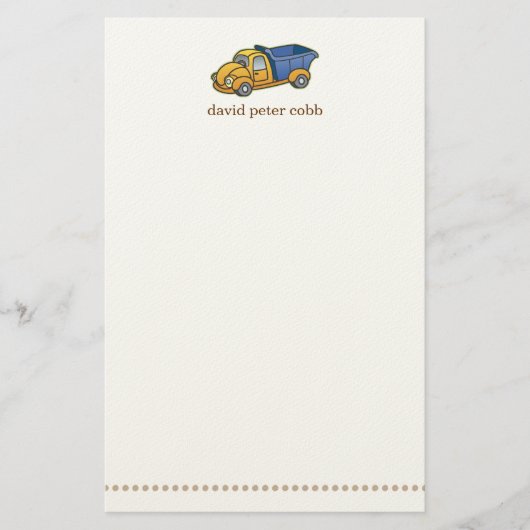 少しダンプトラックの文房具 便箋 (正面)