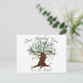 少しツイストしたファミリーツリー ポストカード (スタンド正面)