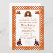 少しトルコのベビーシャワーの招待状 招待状 (正面/裏面)