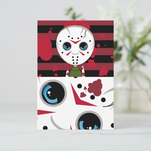 少しハロウィンの連続殺人犯RSVPカード 出欠カード (スタンド正面)