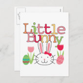 少しバニー-女の子のイースターTシャツおよびギフト シーズンポストカード (正面/裏面)