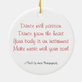 少しバレエの足 セラミックオーナメント (裏面)